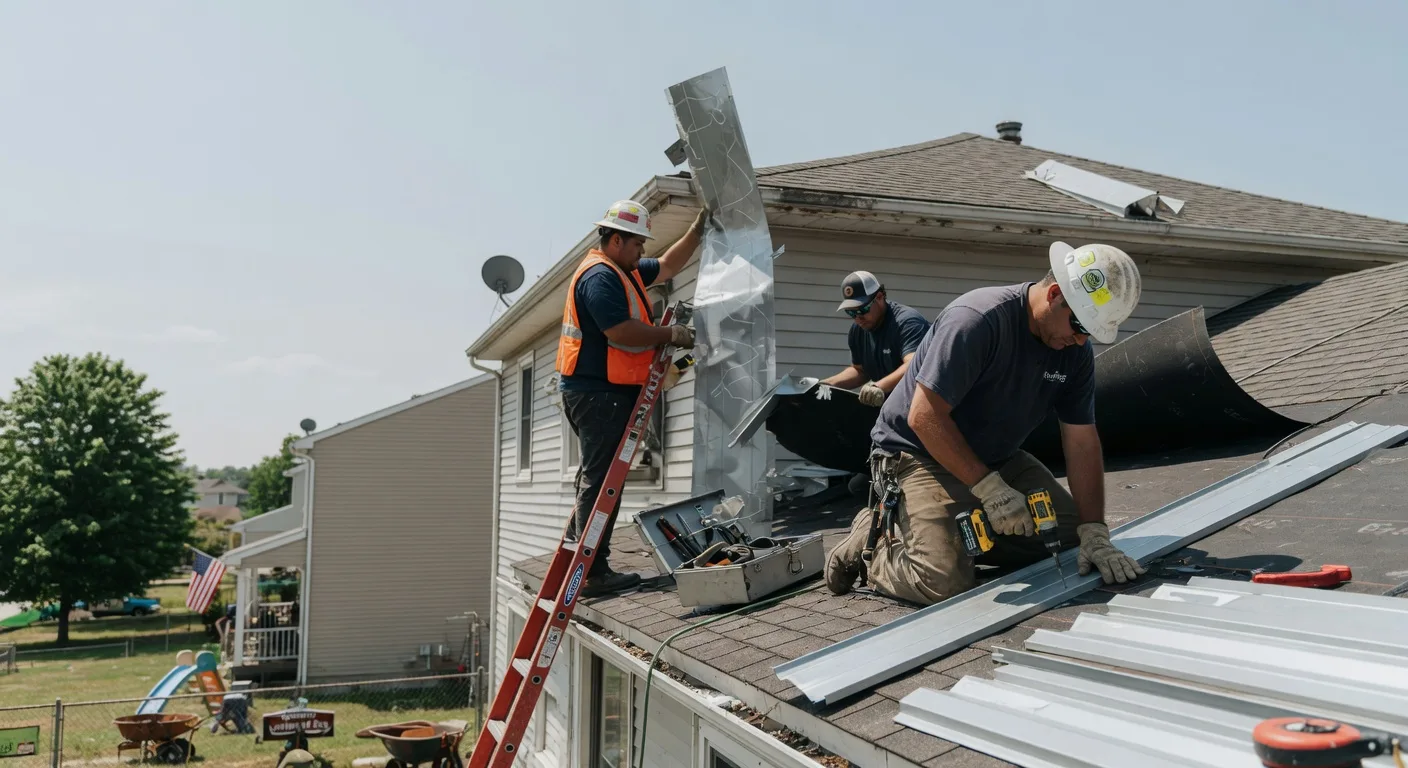 Storm Damage Metal Roof Repair in Yeagertown, PA